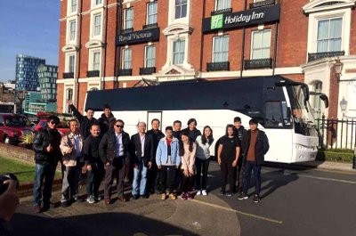 Tour group discovering new destinations with EBR's Coach hire