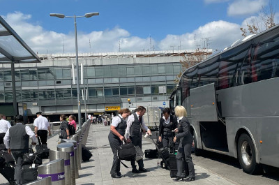 Event attendees transported by EBR's Coach hire in Spain